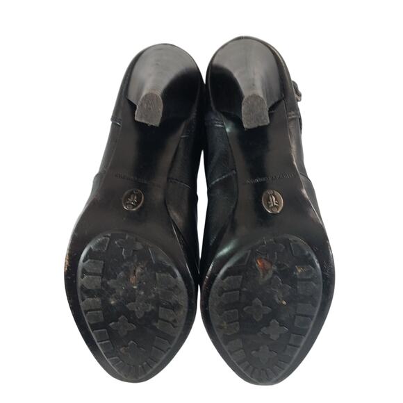 FRYE! "MARLOW" BLACK GENUINE LEATHER QUAD WRAPPED/BUCKLE ANKLE BOOTS! SZ 8.5M - Picture 10 of 12